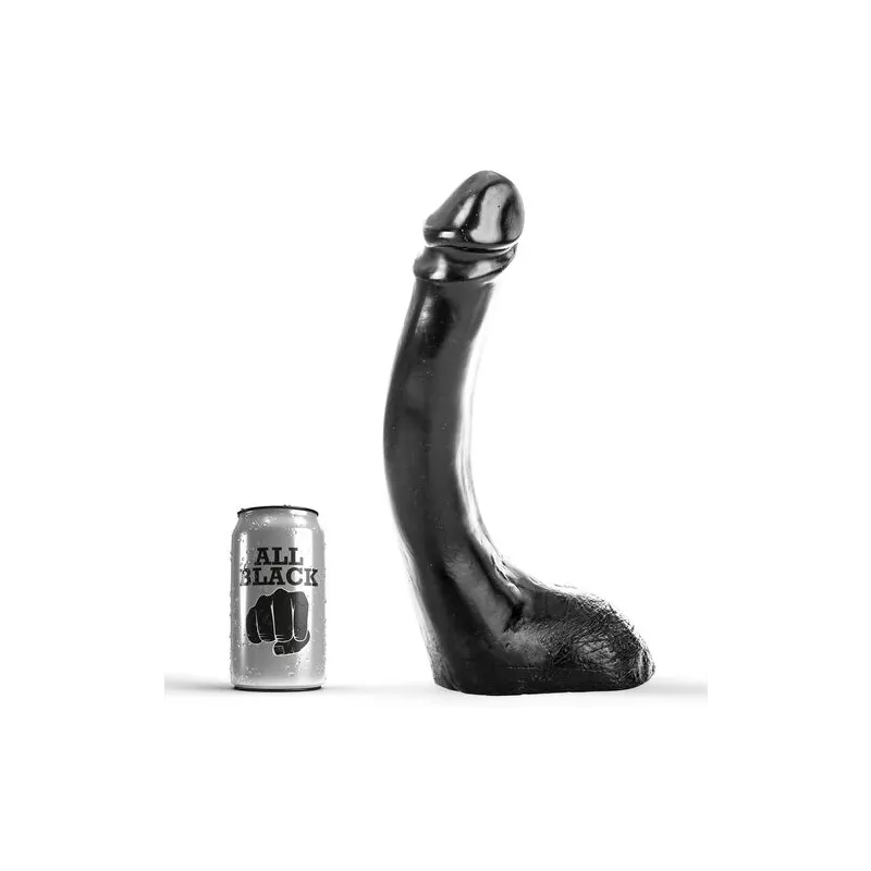 Dildo fisting morbido 29 cm – All Black, giocattolo sessuale nero realistico