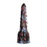 Großer gerillter Dildo 34 cm schwarz ALL BLACK – PVC Sexspielzeug mit Struktur