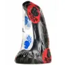 Petit gode noir ALL BLACK de 9 cm, fin et lisse, vue avant – jouet sexuel en silicone