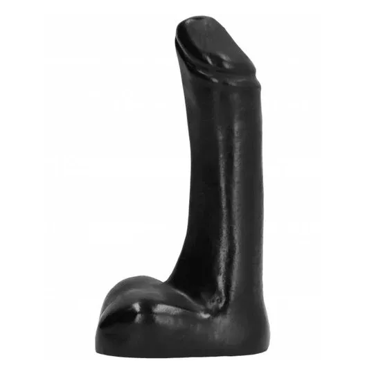 Pequeño consolador negro ALL BLACK 9 cm, fino y liso, vista frontal – juguete sexual de silicona" }, { "fr": "Petit gode noir AL