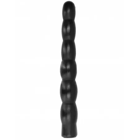 Gode anal souple ondulé 32 cm ALL BLACK, sextoy noir flexible pour plaisir anal ou vaginal