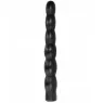 Gode anal souple ondulé 32 cm ALL BLACK, sextoy noir flexible pour plaisir anal ou vaginal