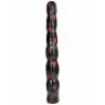 Flexibler Analdildo mit Wellen 32 cm ALL BLACK, schwarzes Sexspielzeug für anales und vaginales Vergnügen