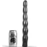 Dildo anale flessibile ondulato 32 cm ALL BLACK, giocattolo sessuale nero per piacere anale o vaginale