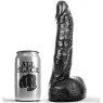 Realistischer schwarzer Fisting-Dildo 20 cm ALL BLACK mit Eiern und Adern