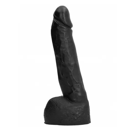 Gode fisting réaliste noir 20 cm ALL BLACK avec boules et texture réaliste