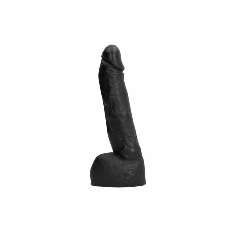 Realistic black fisting dildo 20 cm ALL BLACK with balls and veins texture