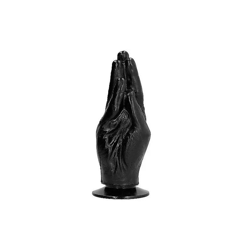 Dildo per fisting ergonomico ALL BLACK nero 21 cm - vista principale