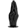 Gode de fisting ergonomique ALL BLACK noir 21 cm - vue principale