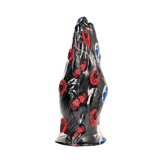 Dildo per fisting ergonomico ALL BLACK nero 21 cm - vista principale