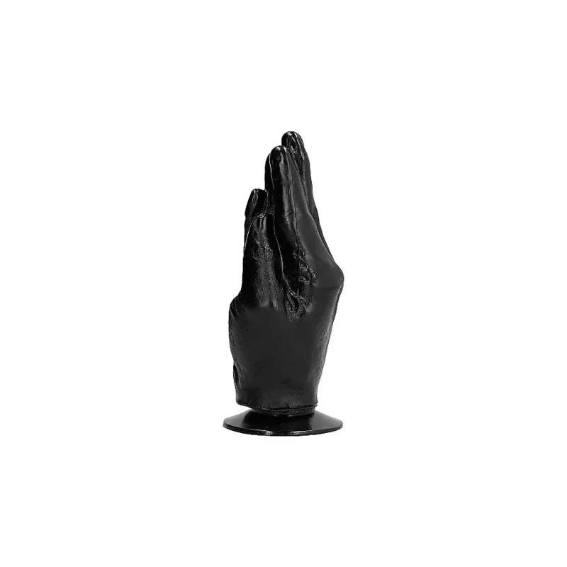 Gode de fisting ergonomique ALL BLACK noir 21 cm - vue principale