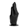 Dildo per fisting ergonomico ALL BLACK nero 21 cm - vista principale
