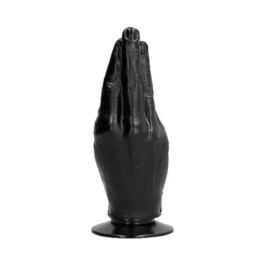 Dildo per fisting ergonomico ALL BLACK nero 21 cm - vista principale