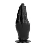 Dildo per fisting ergonomico ALL BLACK nero 21 cm - vista principale