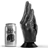 Dildo per fisting ergonomico ALL BLACK nero 21 cm - vista principale