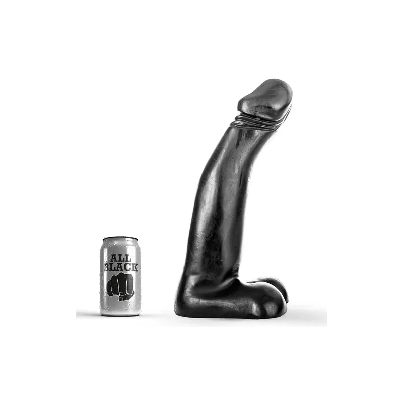 Realistischer Fisting-Dildo extra lang 29 cm schwarz ALL BLACK