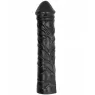 Consolador fisting gigante suave 32 cm negro con venas realistas - ALL BLACK - juguete anal para expertos