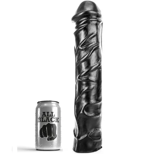Riesiger weicher Fisting-Dildo 32 cm schwarz mit Adern - ALL BLACK - Anal-Sextoy für Fortgeschrittene