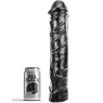 Consolador fisting gigante suave 32 cm negro con venas realistas - ALL BLACK - juguete anal para expertos