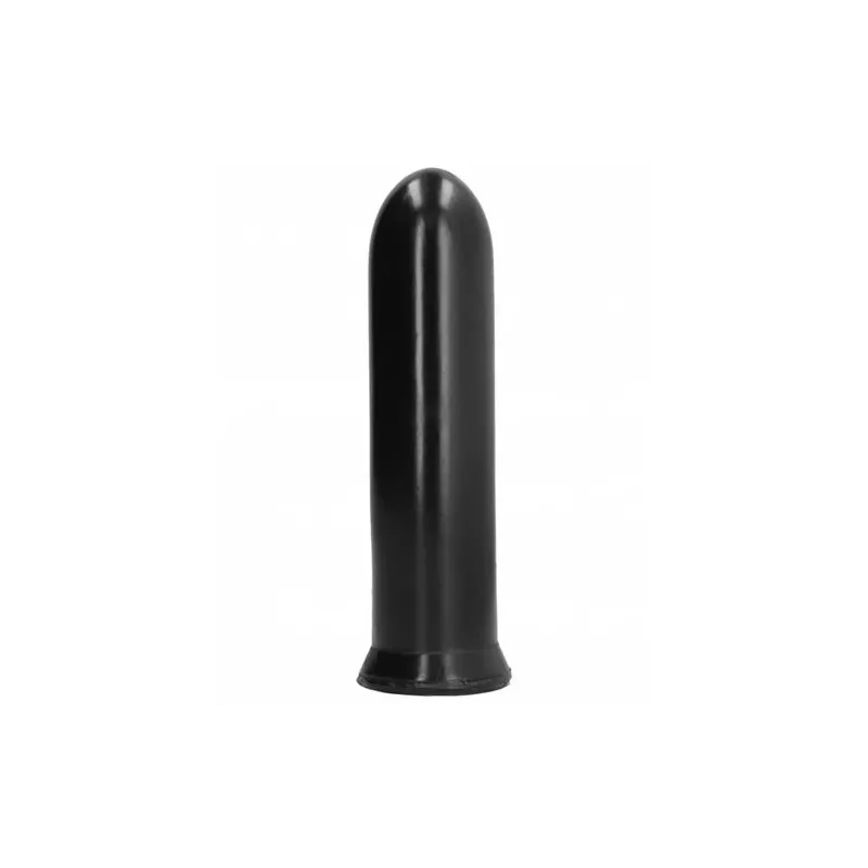 Dildo nero spesso 19 cm di ALL BLACK, silicone liscio – vista principale