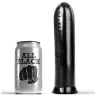 Black thick dildo 19 cm from ALL BLACK, smooth silicone – main view