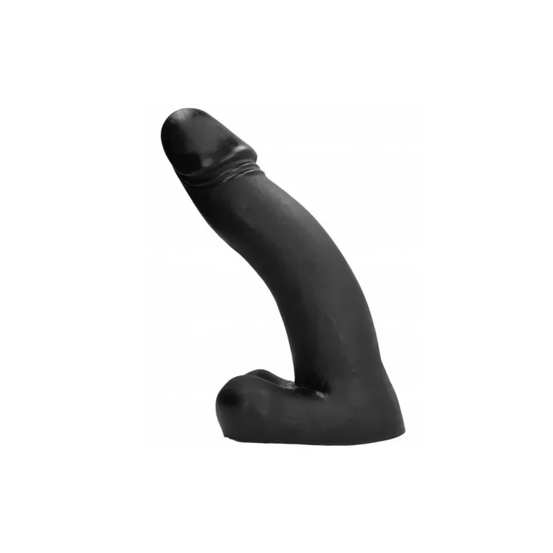 Consolador negro ALL BLACK 45 cm, flexible y firme, de TPR - juguete sexual para adultos