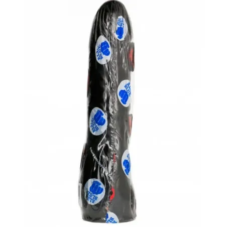 Realistischer ergonomischer Dildo ALL BLACK schwarz 20 cm - Gebogener realistischer Dildo für G-Punkt und Prostata