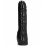 Realistischer ergonomischer Dildo ALL BLACK schwarz 20 cm - Gebogener realistischer Dildo für G-Punkt und Prostata