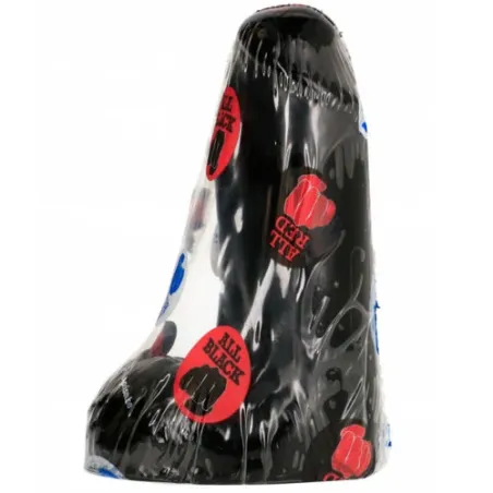 Gode réaliste ALL BLACK 13 cm pour débutant, couleur noire, lisse et court - jouet intime