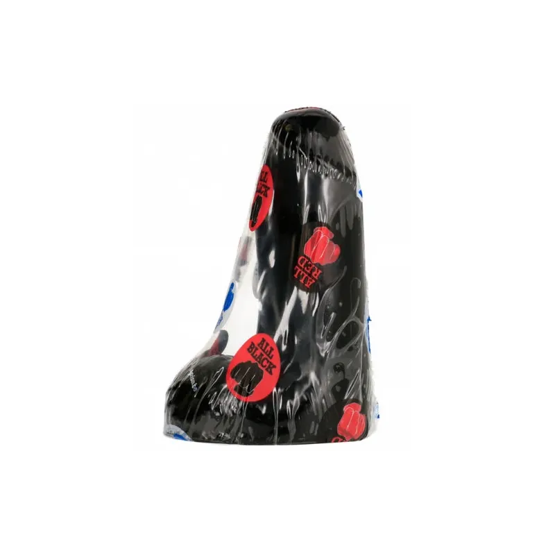 Gode réaliste ALL BLACK 13 cm pour débutant, couleur noire, lisse et court - jouet intime