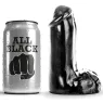 Realistischer Dildo ALL BLACK 13 cm für Anfänger, schwarz, glatt und kurz - Intimspielzeug