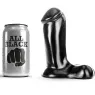 Dildo realistico ALL BLACK 14 cm nero - giocattolo sessuale per principianti con base larga e palline