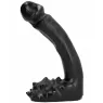 Consolador realista ALL BLACK 19 cm, color negro, con venas detalladas y glande visible, para adultos