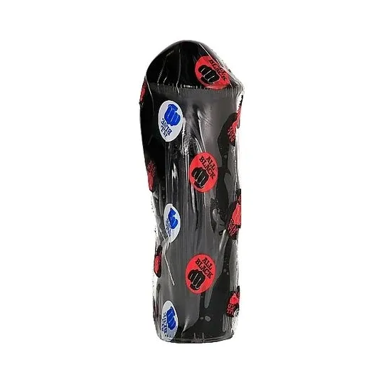 Consolador realista impermeable 20 cm negro ALL BLACK con estrías sutiles