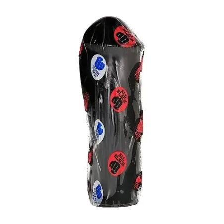 Consolador realista impermeable 20 cm negro ALL BLACK con estrías sutiles