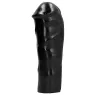 Gode réaliste imperméable 20 cm noir ALL BLACK, détail stries et forme réaliste