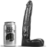 Realistischer strukturierter Dildo ALL BLACK 21 cm – schwarzes Sexspielzeug mit Textur