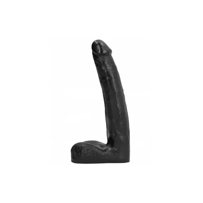 Realistischer strukturierter Dildo ALL BLACK 21 cm – schwarzes Sexspielzeug mit Textur
