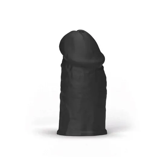 Masturbatore realistico morbido ALL BLACK nero con motivo a zigzag interno, 17 cm di altezza, per stimolazione maschile