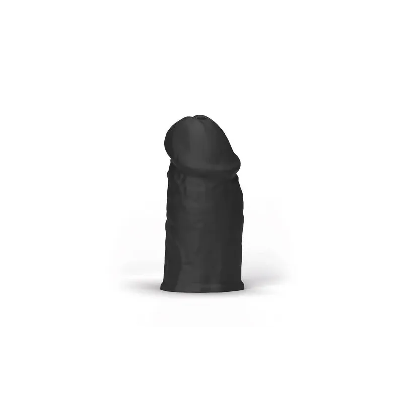 Masturbatore realistico morbido ALL BLACK nero con motivo a zigzag interno, 17 cm di altezza, per stimolazione maschile