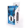 Masturbateur réaliste doux ALL BLACK noir à motif zigzag intérieur, 17 cm de hauteur, pour stimulation masculine