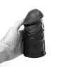Masturbatore realistico morbido ALL BLACK nero con motivo a zigzag interno, 17 cm di altezza, per stimolazione maschile