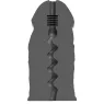 Masturbateur réaliste doux ALL BLACK noir à motif zigzag intérieur, 17 cm de hauteur, pour stimulation masculine
