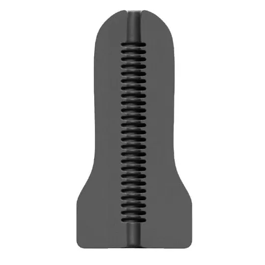Masturbatore nero texture striata realistica ALL BLACK vista frontale