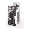 Black spiral masturbator 17 cm by ALL BLACK with internal ribs for extra stimulation