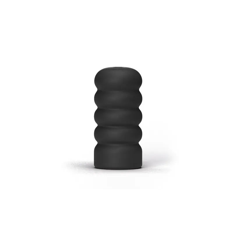 Masturbador en espiral negro 17 cm de ALL BLACK con nervaduras internas para estimulación