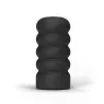 Black spiral masturbator 17 cm by ALL BLACK with internal ribs for extra stimulation