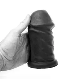 ALL BLACK Daddy realistic veined shaft masturbator 17 cm main view male sex toy