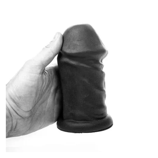 ALL BLACK Daddy realistic veined shaft masturbator 17 cm main view male sex toy