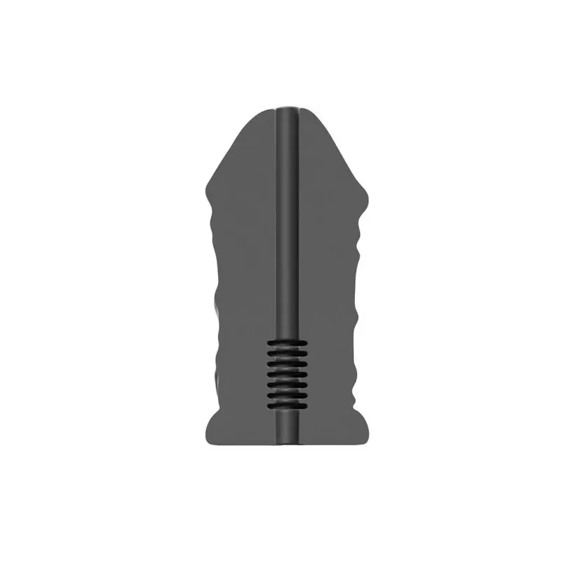ALL BLACK Daddy realistic veined shaft masturbator 17 cm main view male sex toy